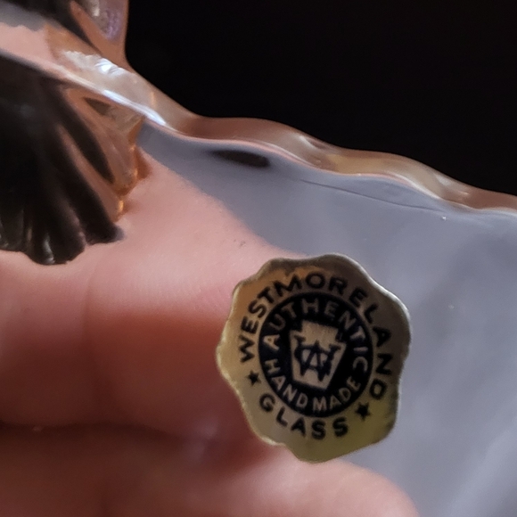 Westmoreland Pink Glass Basket Vase - Picture 5 of 6